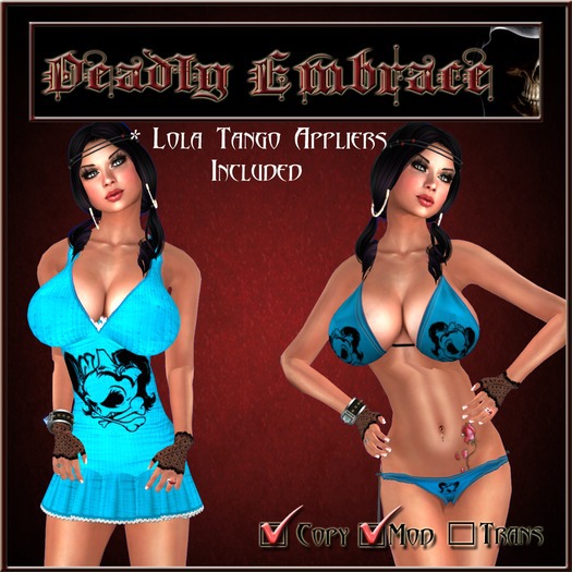 Omega Skull Dress/Bikini Blue
