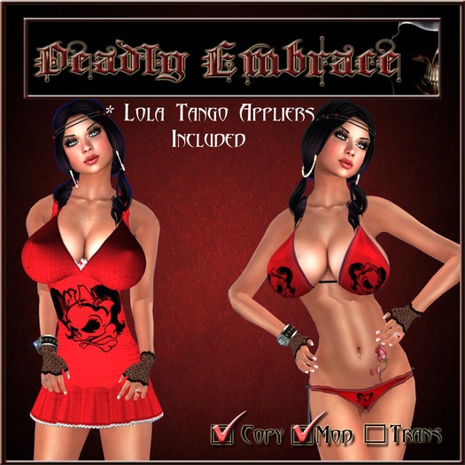 Omega Skull Dress/Bikini Red