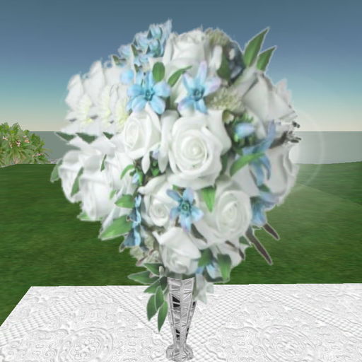 LR- Bouquet vase aqua