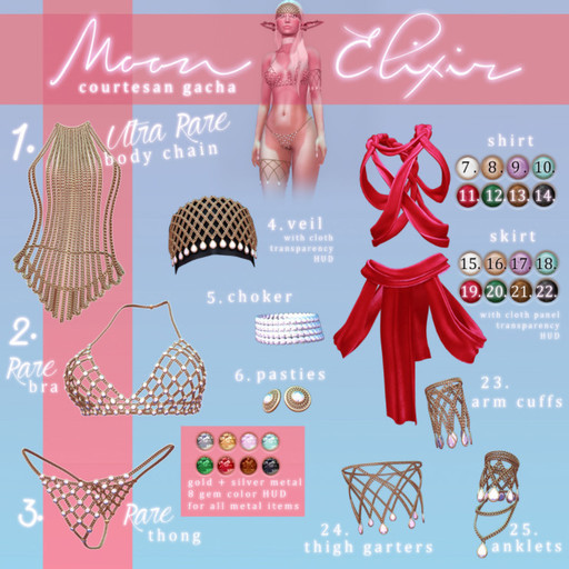 Moon Elixir - Courtesan - 16 - Maitreya - Champagne Skirt