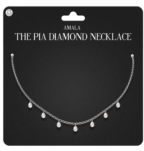 Amala - The Pia Diamond Necklace - Silver