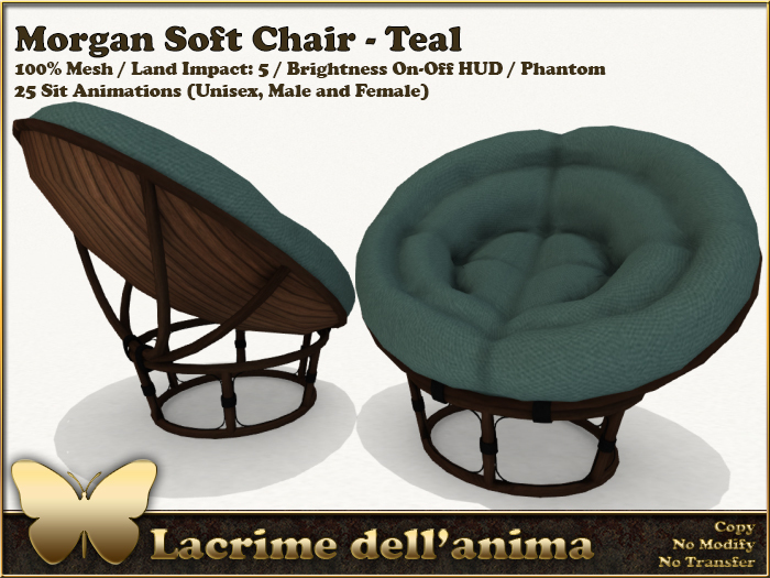 (BOX) Morgan Soft Chair - Teal