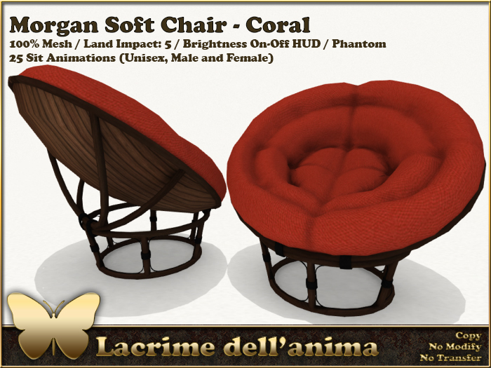 (BOX) Morgan Soft Chair - Coral