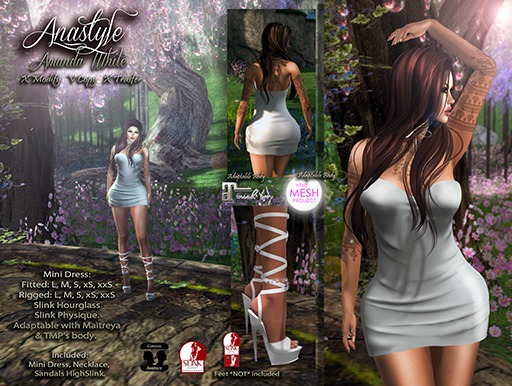 AnaSTyle - Amanda White (Slink,Classic,adaptable Maitreya&TMP)