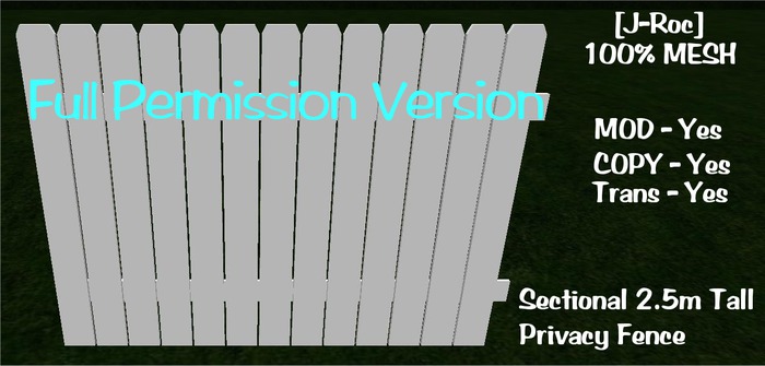 [J-Roc] - FP MESH Privacy Fence 2.5m tall #1 2 LI