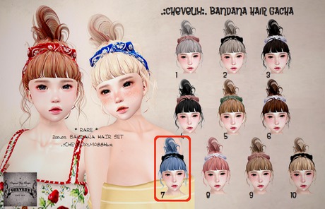 Second Life Marketplace - :CHEVEUX:M088 BANDANA Hair 07