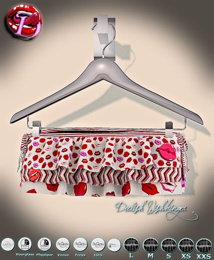 Tiny Ruffles Skirt ~ Hot Lips ~ *DEMO*  BAG(wear&touch)