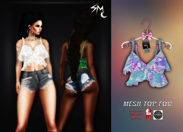 #SilverMoon Senorita Top - Blue [Mesh, FITMESH, Physique]