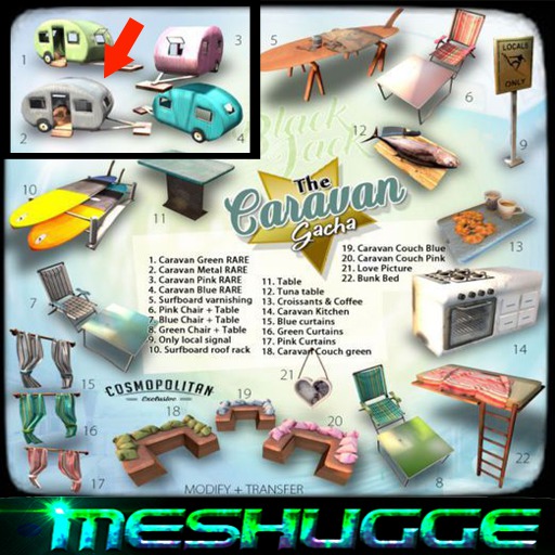 BJK * Caravan Gacha - Old metal caravan RARE