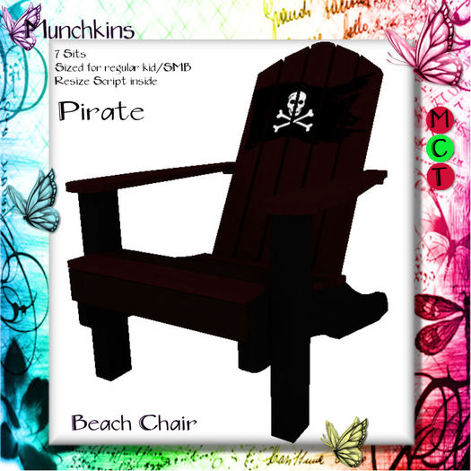 *+*Munchkins*+* Beach Chair - PIrate