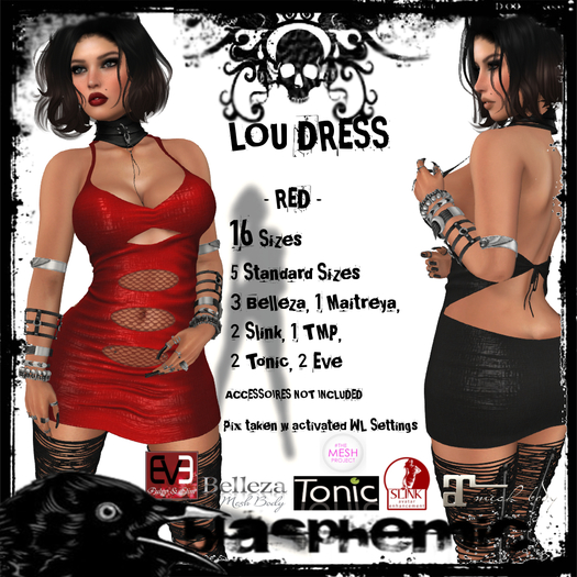 BLASPHEMIC - LOU DRESS - RED 
