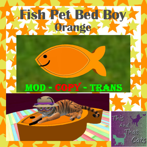 Fish Pet Bed Orange Boy Mod & Trans