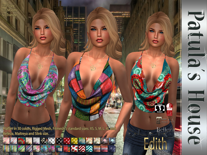 * Patulas House Edith Pattern Halter (30 colors).