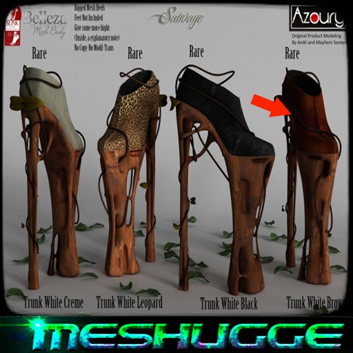 AZOURY - Sauvage Heels - Trunk White Brown RARE