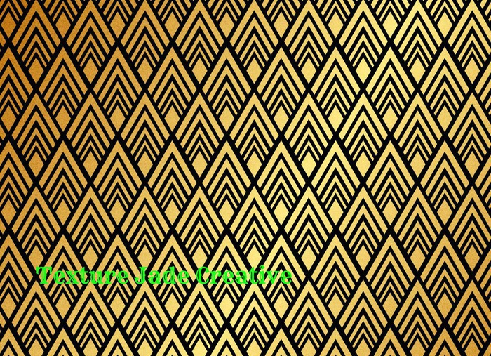 1Texture Wall Geometric Black and Gold Classic