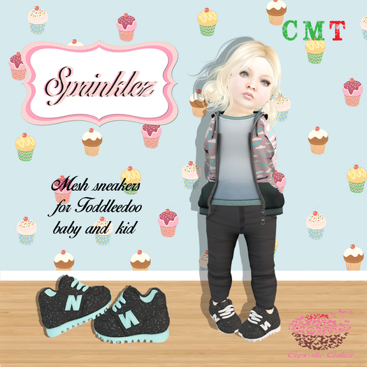 .Cupcake Cutiez. Sprinklez Black/Mint