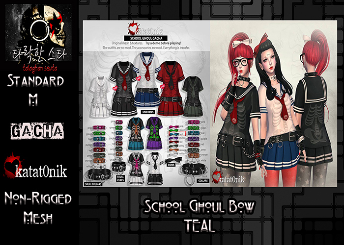 *katat0nik* (teal) School Ghoul Bow