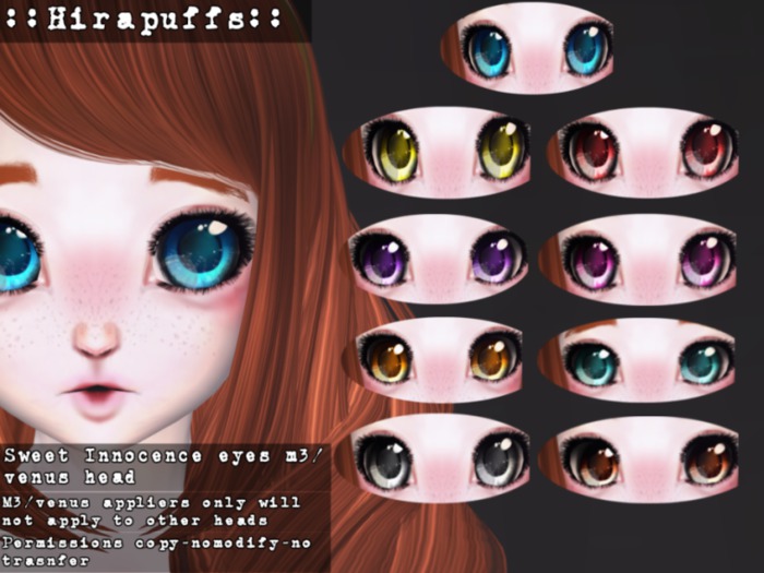::Hirapuffs::Sweet Innocent eyes M3/venus head