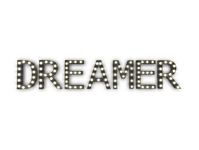[Px] "DREAMER" Illuminated Light Bulbs Sign
