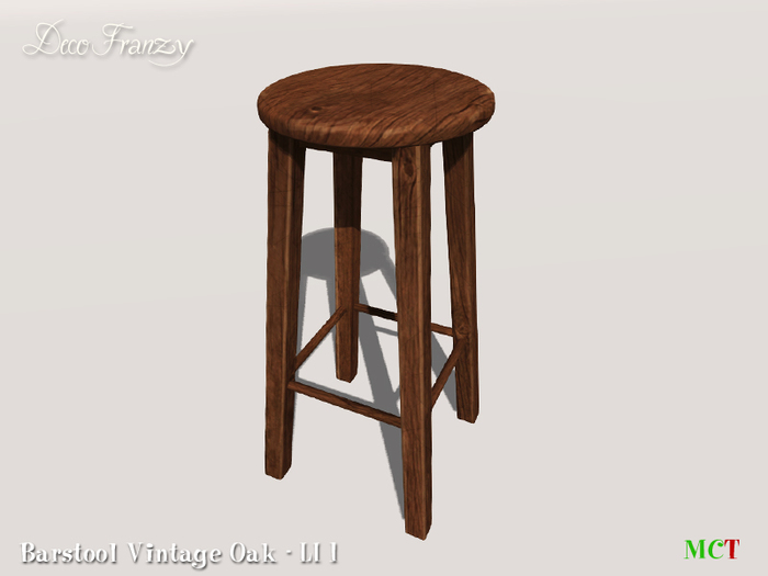 ~DecoFranzy~ Barstool Vintage Oak (CM)