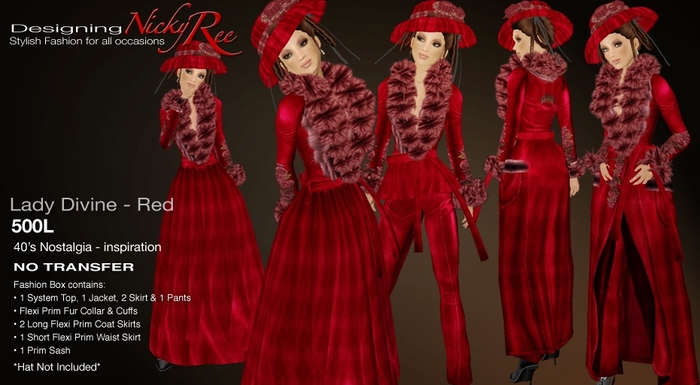 Nicky Ree Coats - Lady Divine - Red