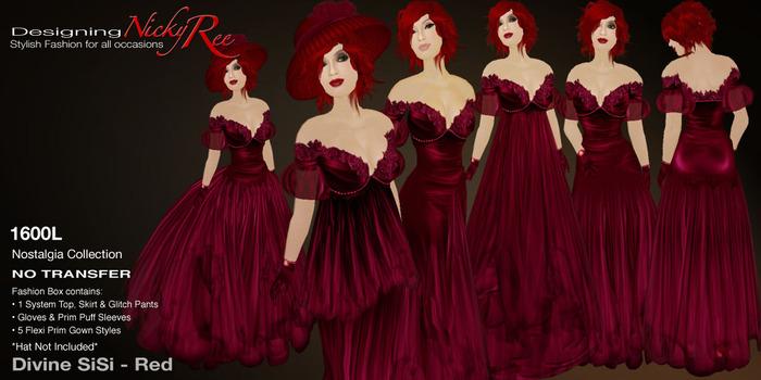 Nicky Ree Gowns - Divine Sisi Combo - Red