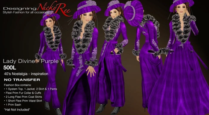 Nicky Ree Coats - Lady Divine - Purple