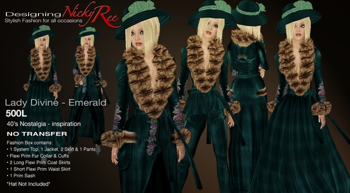 Nicky Ree Coats - Lady Divine - Emerald