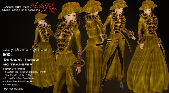 Nicky Ree Coats - Lady Divine - Amber