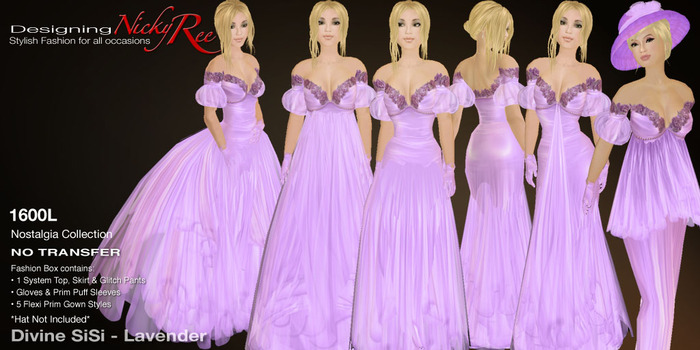 Nicky Ree Gowns - Divine Sisi Combo - Lavender