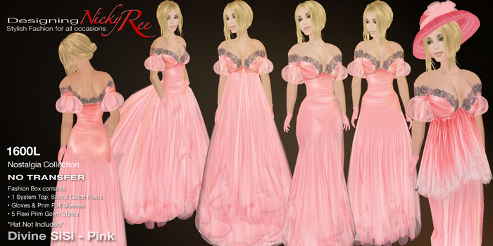 Nicky Ree Gowns - Divine Sisi Combo - Pink