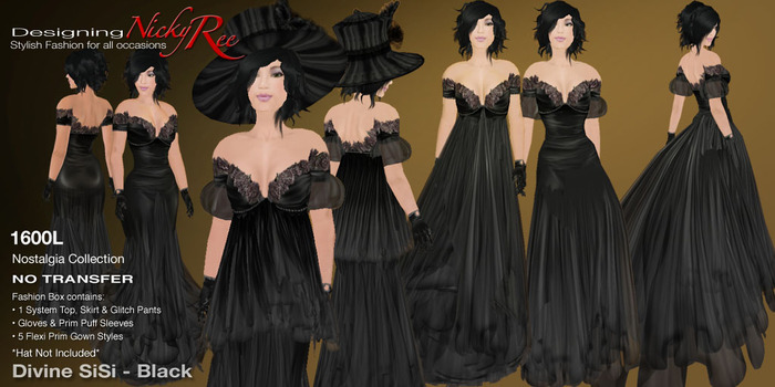 Nicky Ree Gowns - Divine Sisi Combo - Black