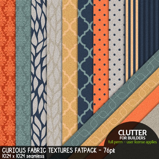 Clutter - Curious Fabric Texture Fatpack - 76PK