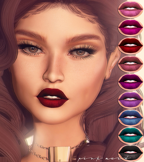 Pink Acid City Girl Lipstick Catwa TheShops Tattoo ALL Colors