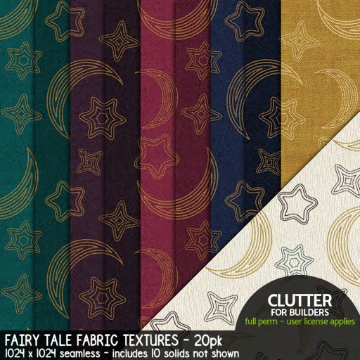 Clutter - Fairy Tale Fabric Textures - 20PK