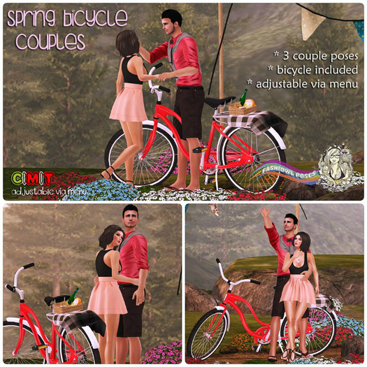 = Fashiowl Poses = Spring Bicycle - Couples  