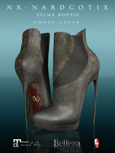 NX-Nardcotix Zelma Bootie Umber Green