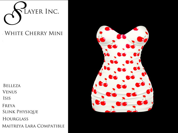 White Cherry Mini Dress