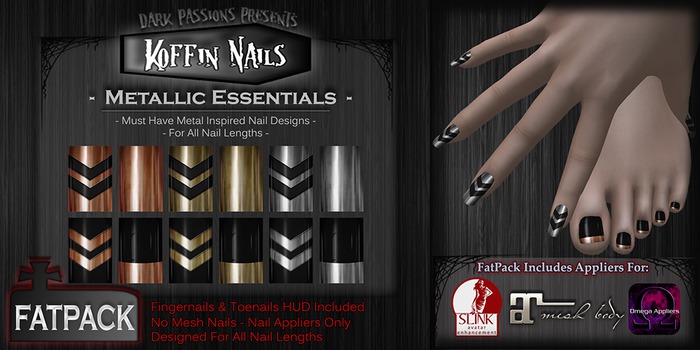 DP - Koffin Nails - FatPack - Metallic Essentials