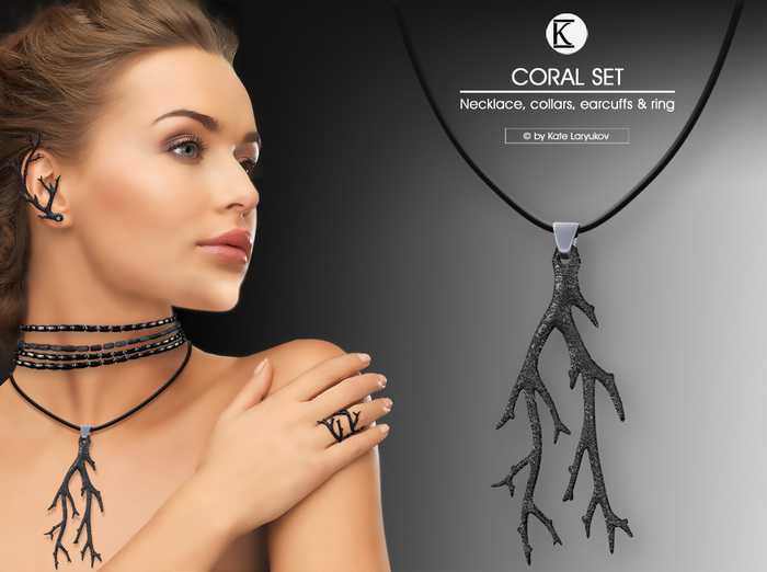 [*K*] Coral Jewelry Set (Black)