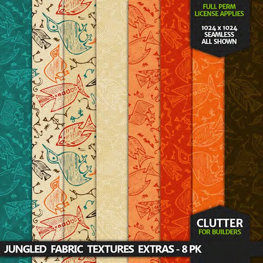 CLUTTER - Jungled Fabric Textures Pattern - 8-PK