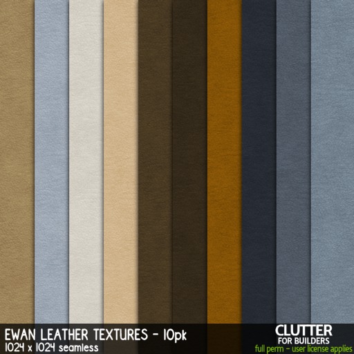 Clutter - Ewan Leather Textures - 10PK