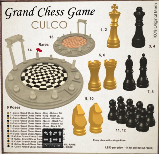 13 -Culco- Grand Chess Game - Board - Wooden 67Li RARE