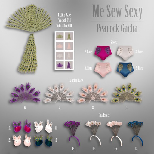 *MSS* Peacock Pasties Purple (Boxed)