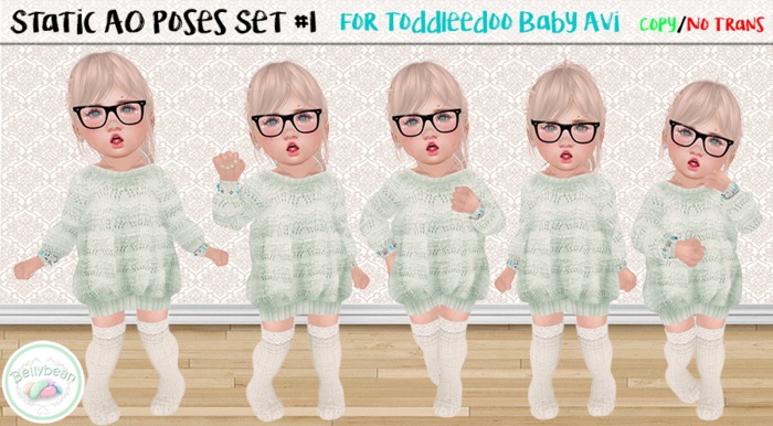 { Bellybean } Static AO Poses Set 1 {Add + Touch}