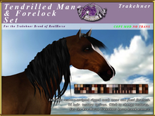 *E* RealHorse Tendrilled Mane Set [BOXED] RH Trakehner