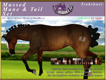 *E* Mussed Mane/Tail Set [BOXED] RH Trakehner