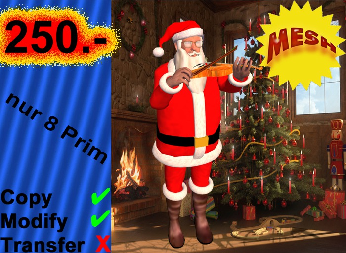 Santa Claus mit Violine