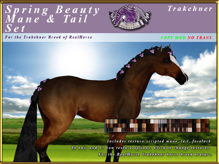 *E* Spring Beauty Mane/Tail Set [BOXED] RH Trakehner