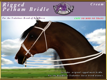 *E* Rigged Pelham Bridle  [BOXED] RH Trakehner Cream